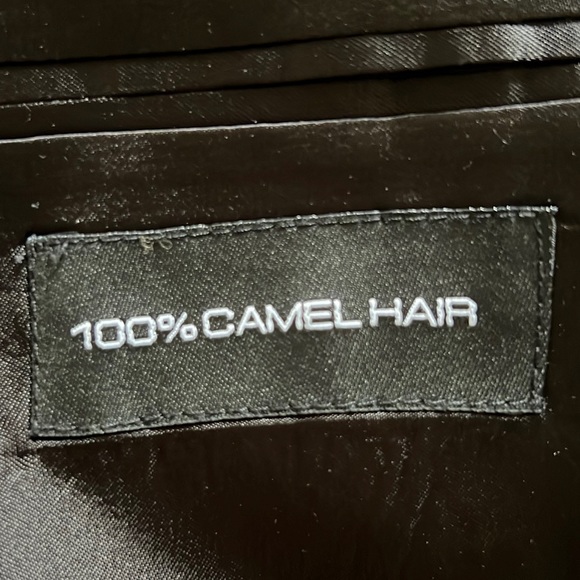 Black Camel Hair Sports Coat Blazer 46L - Closet Staple - Excellent Condition - Picture 7 of 10
